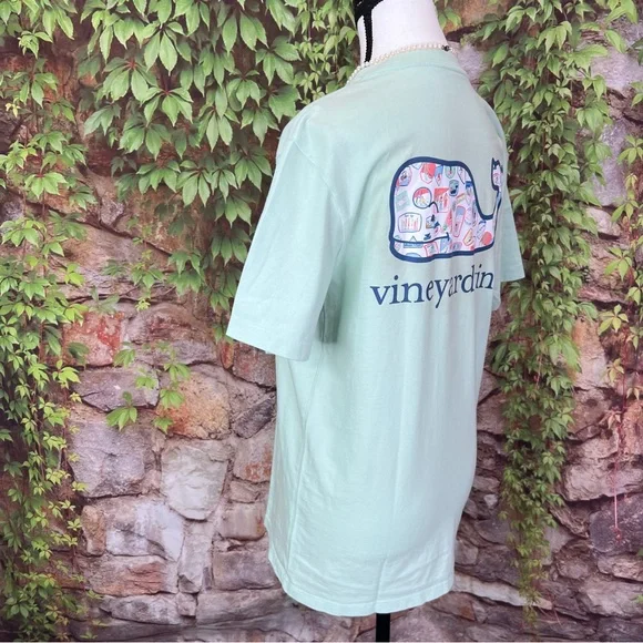 VINEYARD VINES Mint Green Graphic Tee, S AS-IS - Picture 5 of 11